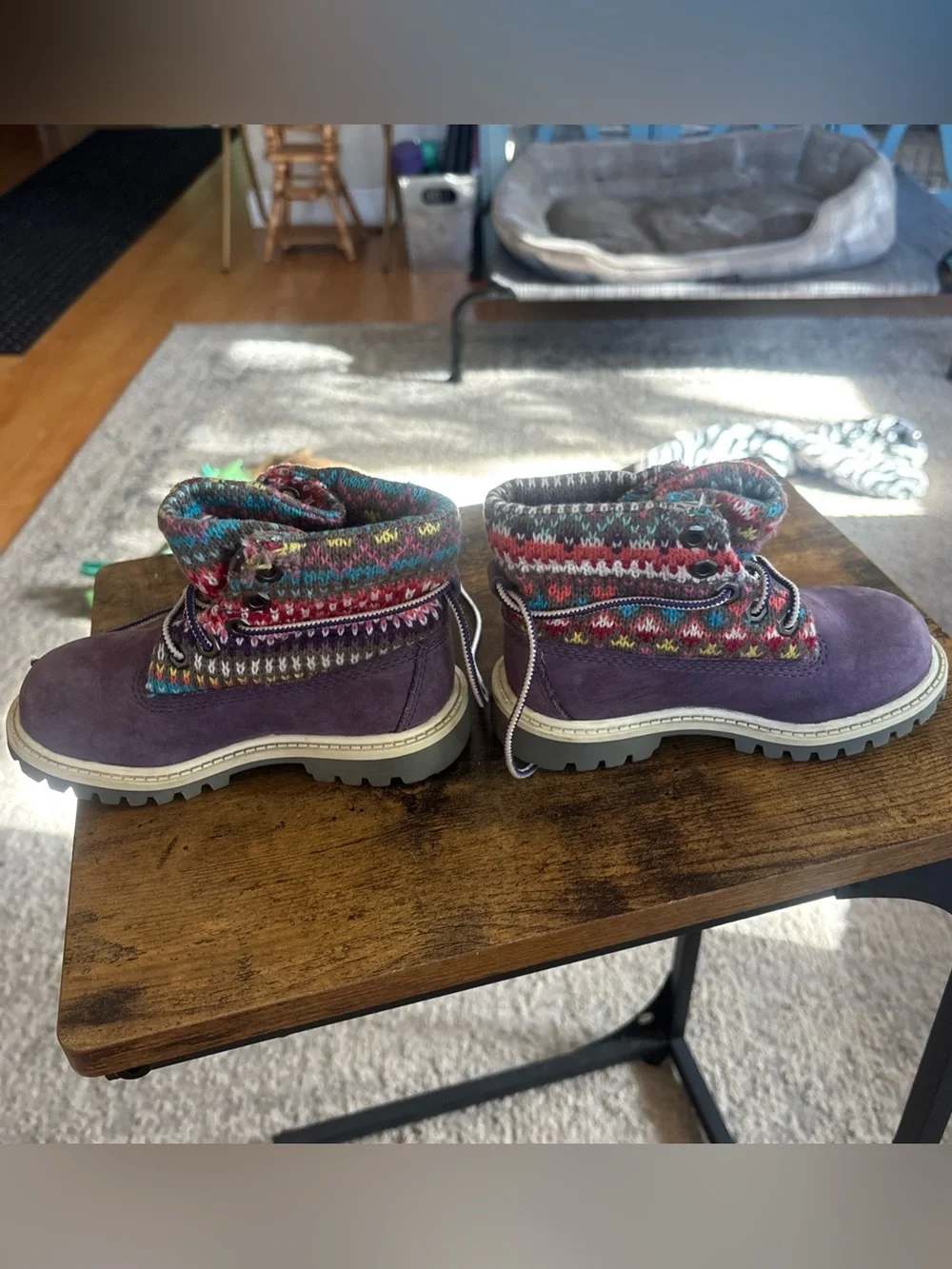 Timberland Earth Keeper Purple Boots Toddler 9, Model 9785R